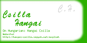 csilla hangai business card